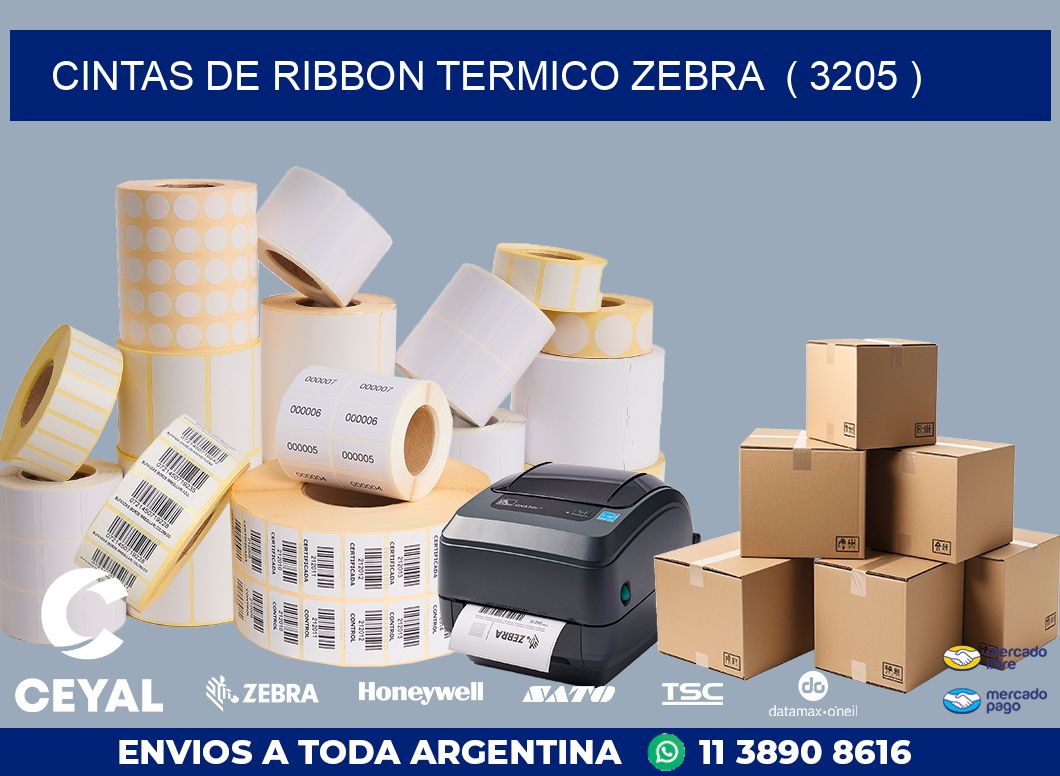 CINTAS DE RIBBON TERMICO ZEBRA  ( 3205 )