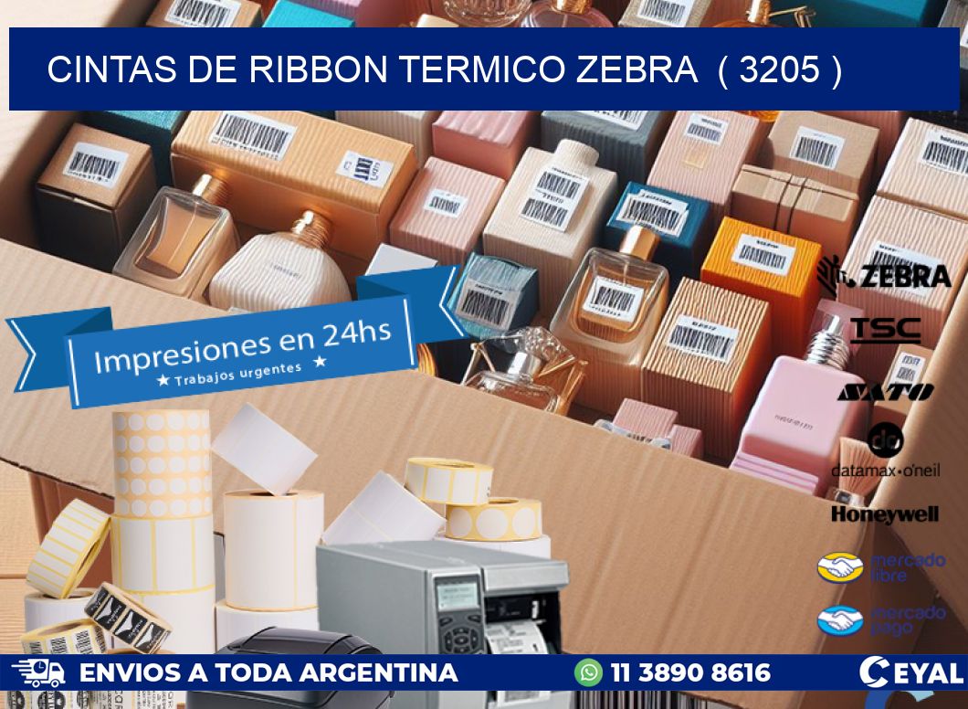 CINTAS DE RIBBON TERMICO ZEBRA  ( 3205 )