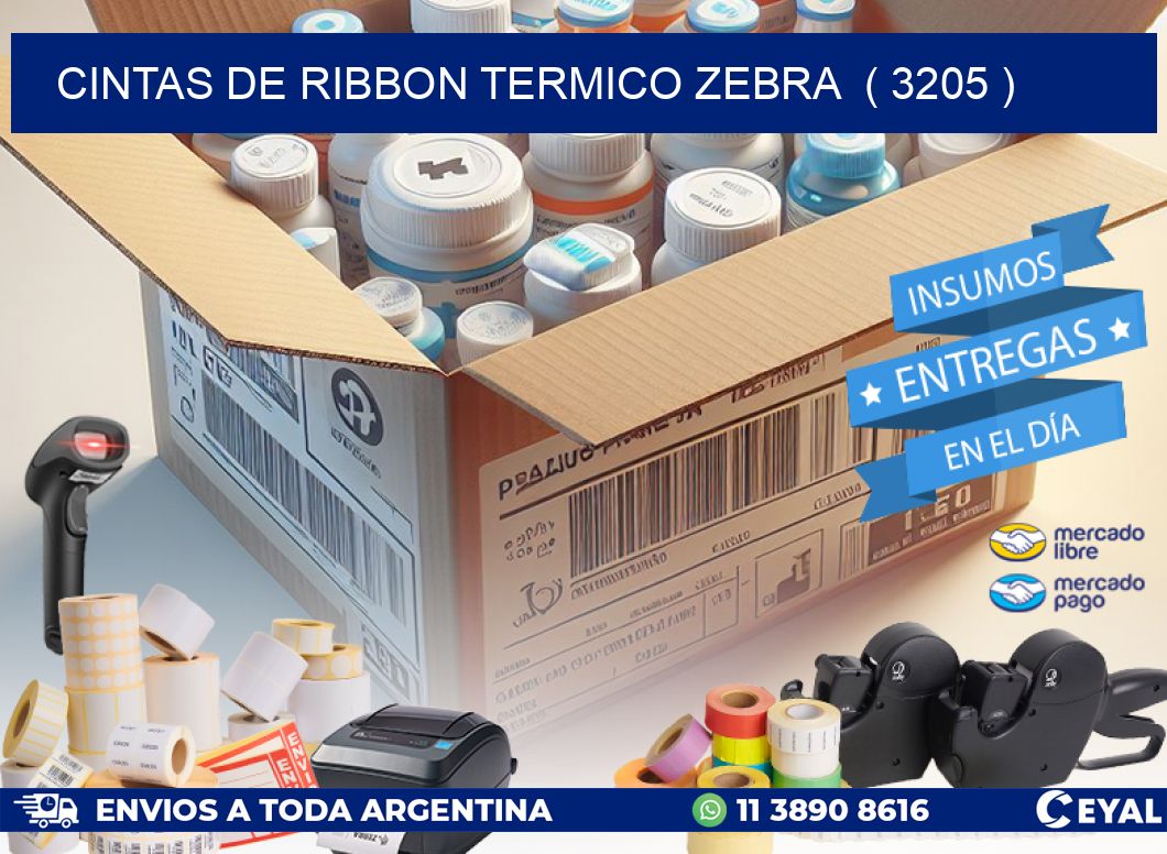 CINTAS DE RIBBON TERMICO ZEBRA  ( 3205 )