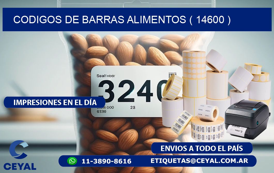 CODIGOS DE BARRAS ALIMENTOS ( 14600 )