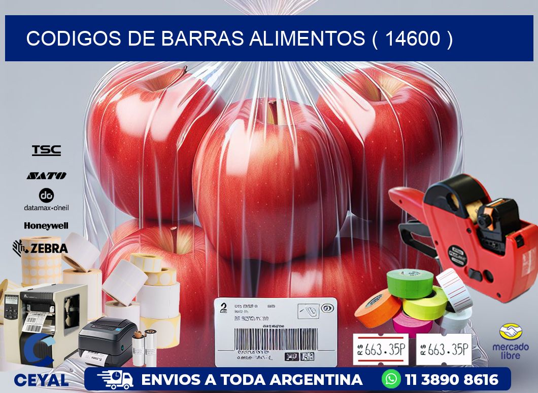 CODIGOS DE BARRAS ALIMENTOS ( 14600 )