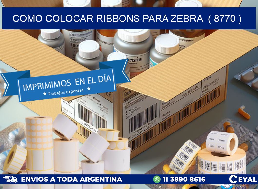 COMO COLOCAR RIBBONS PARA ZEBRA  ( 8770 )