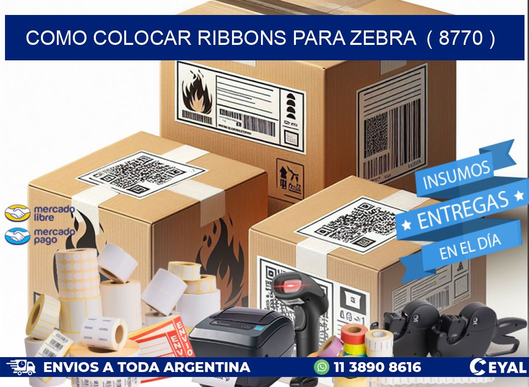 COMO COLOCAR RIBBONS PARA ZEBRA  ( 8770 )