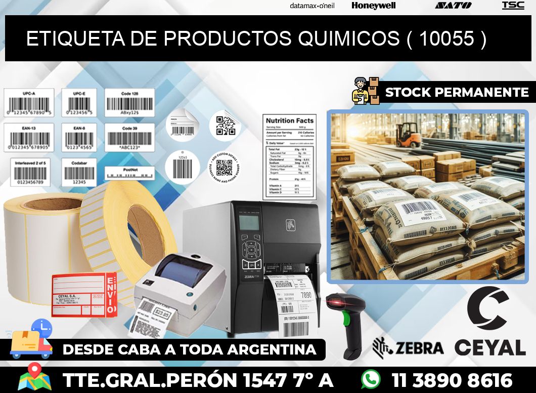 ETIQUETA DE PRODUCTOS QUIMICOS ( 10055 )