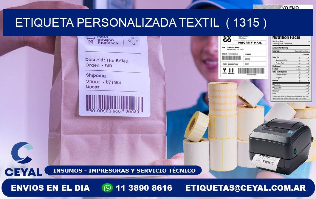 ETIQUETA PERSONALIZADA TEXTIL  ( 1315 )