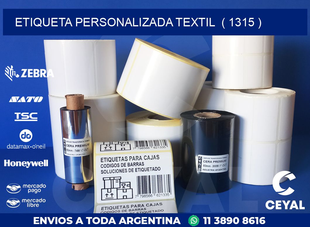 ETIQUETA PERSONALIZADA TEXTIL  ( 1315 )