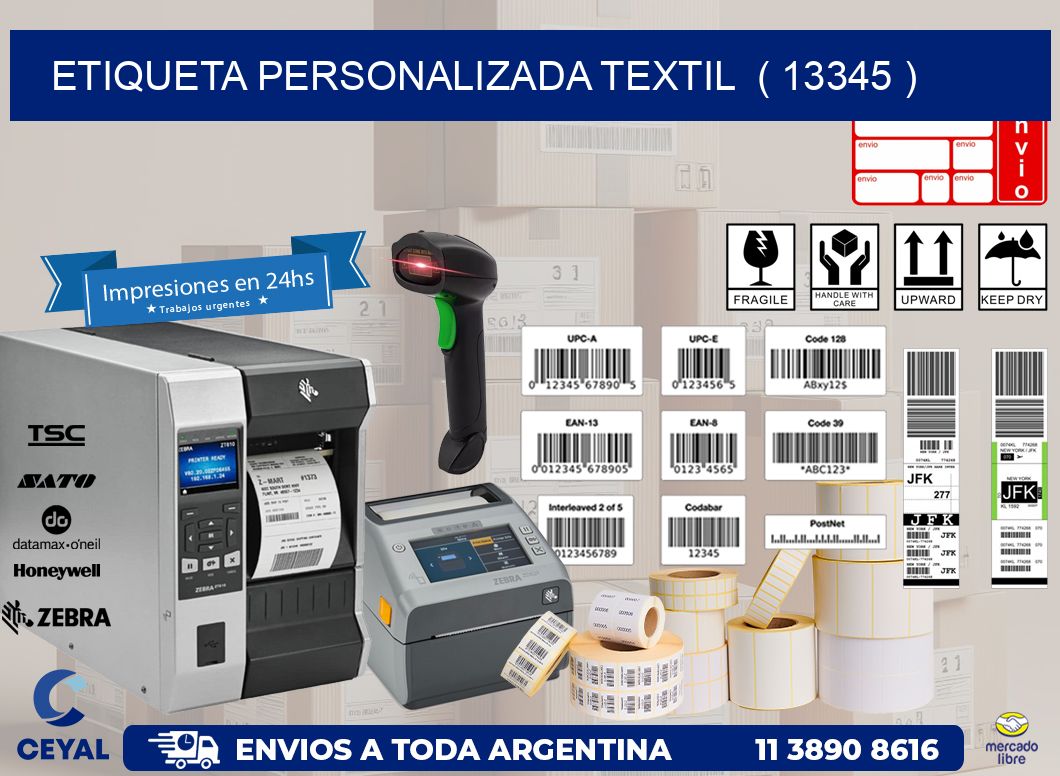 ETIQUETA PERSONALIZADA TEXTIL  ( 13345 )