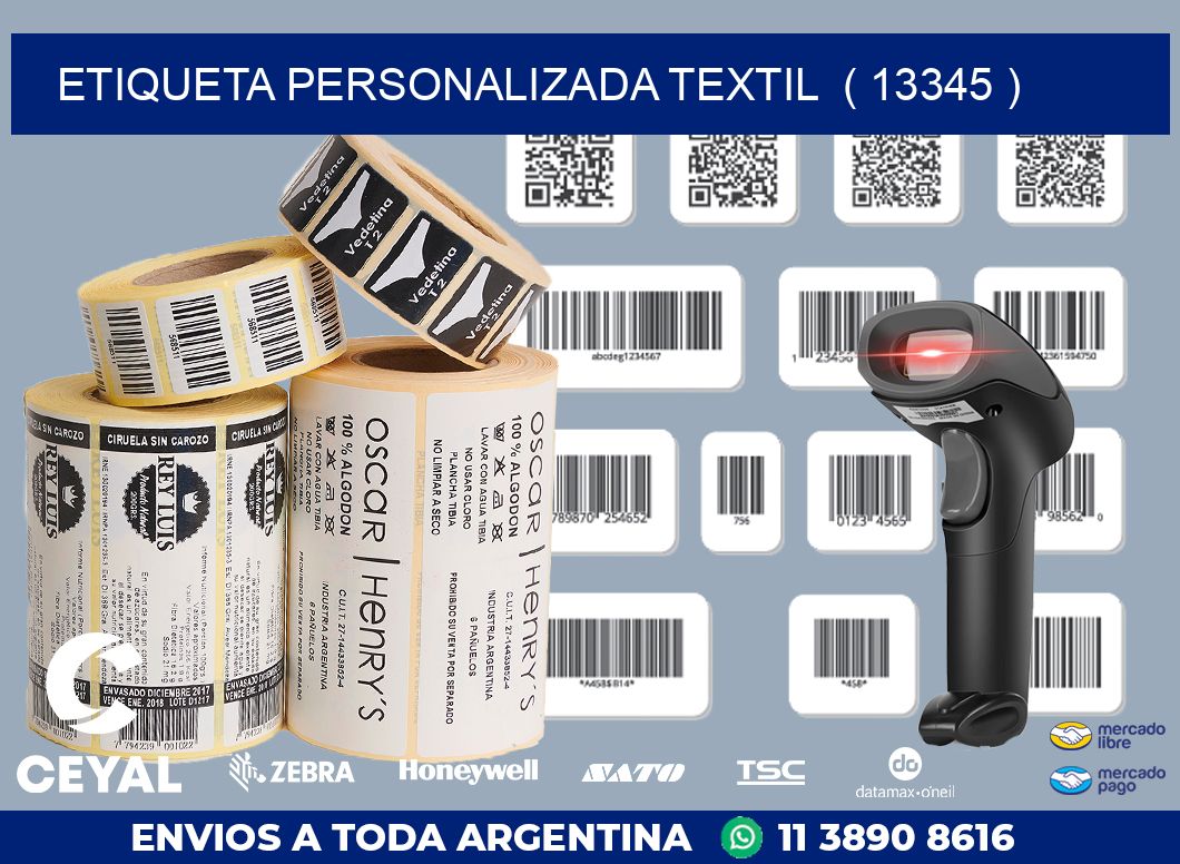 ETIQUETA PERSONALIZADA TEXTIL  ( 13345 )