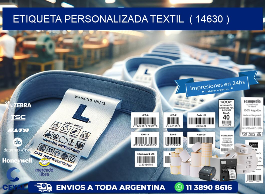 ETIQUETA PERSONALIZADA TEXTIL  ( 14630 )