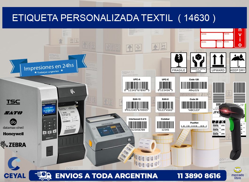 ETIQUETA PERSONALIZADA TEXTIL  ( 14630 )