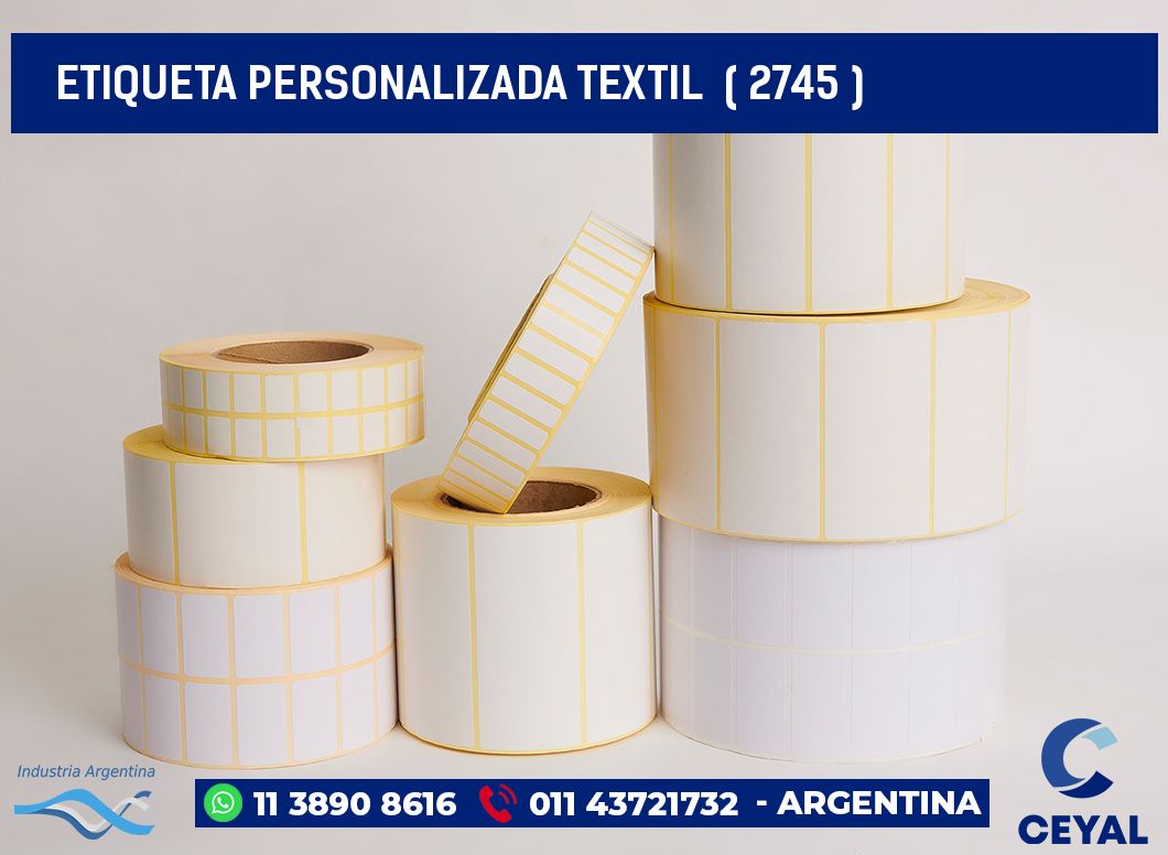 ETIQUETA PERSONALIZADA TEXTIL  ( 2745 )