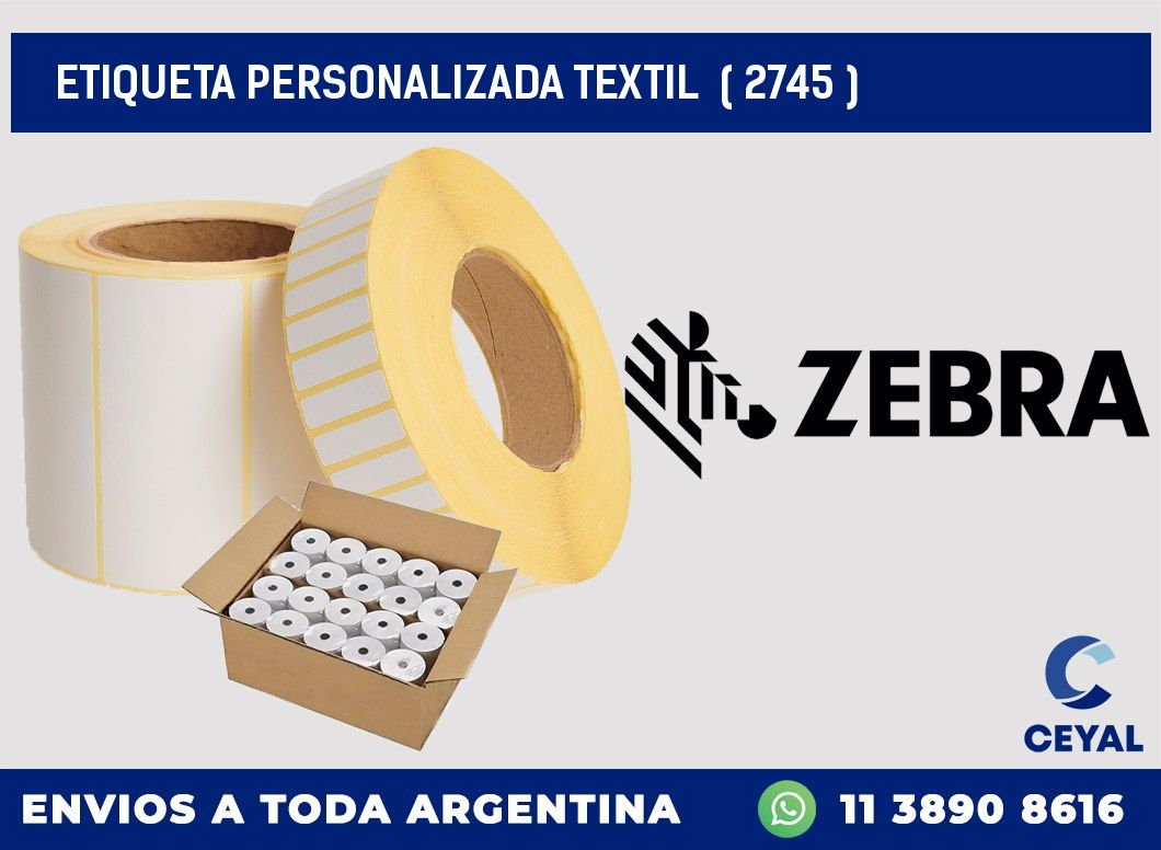 ETIQUETA PERSONALIZADA TEXTIL  ( 2745 )