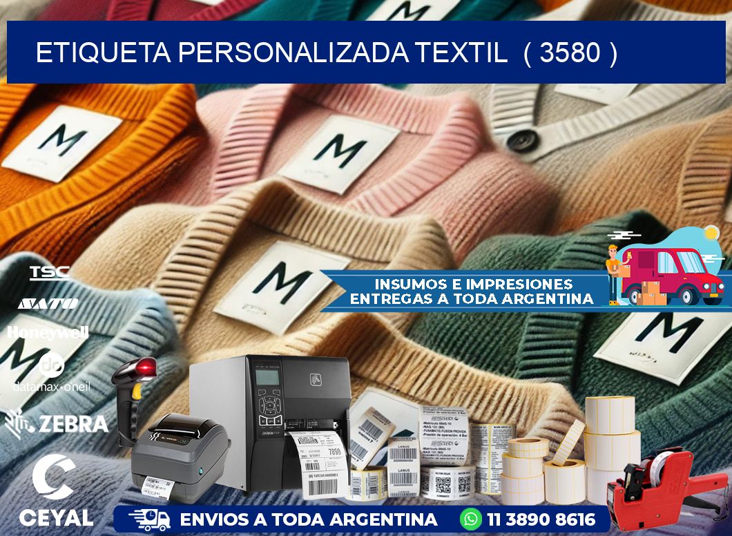 ETIQUETA PERSONALIZADA TEXTIL  ( 3580 )