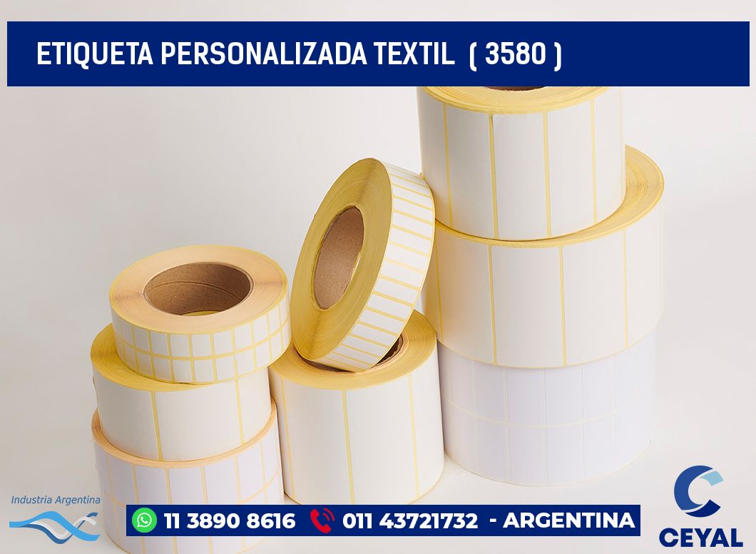 ETIQUETA PERSONALIZADA TEXTIL  ( 3580 )