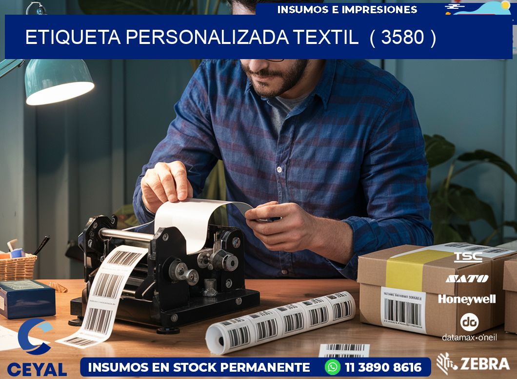 ETIQUETA PERSONALIZADA TEXTIL  ( 3580 )