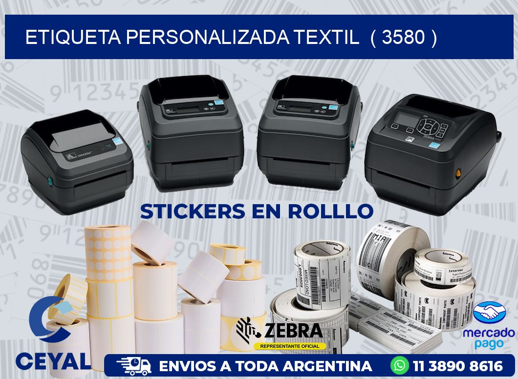 ETIQUETA PERSONALIZADA TEXTIL  ( 3580 )