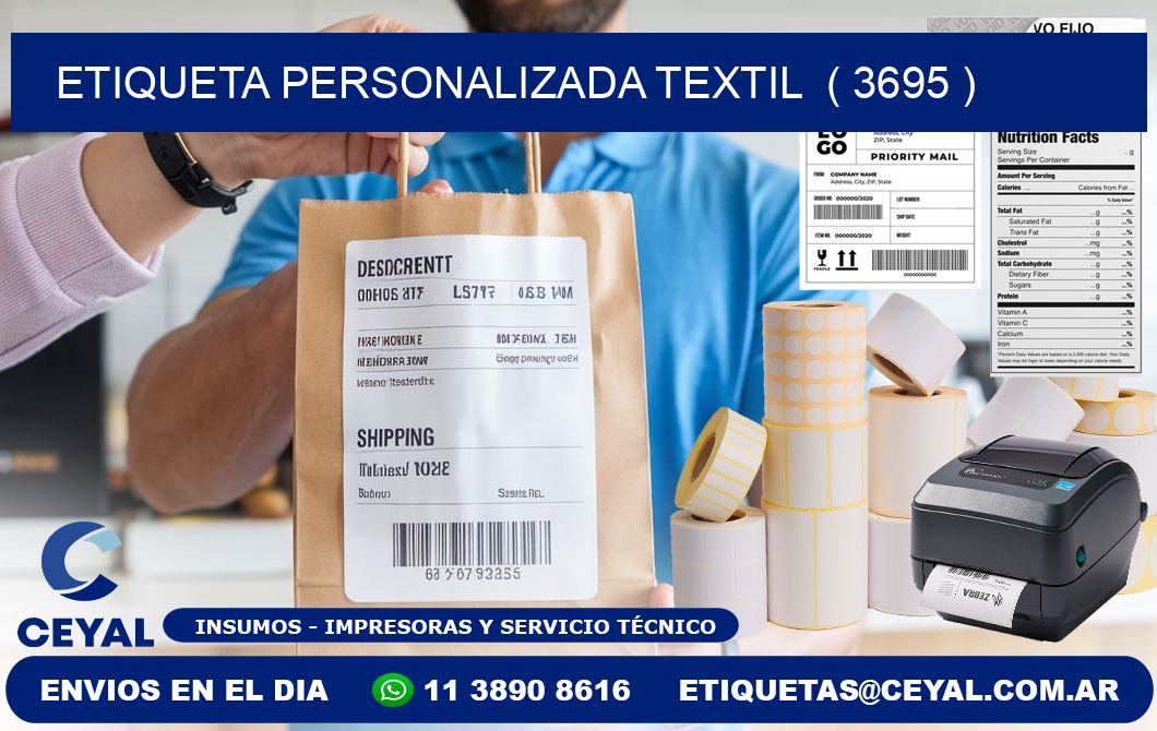 ETIQUETA PERSONALIZADA TEXTIL  ( 3695 )