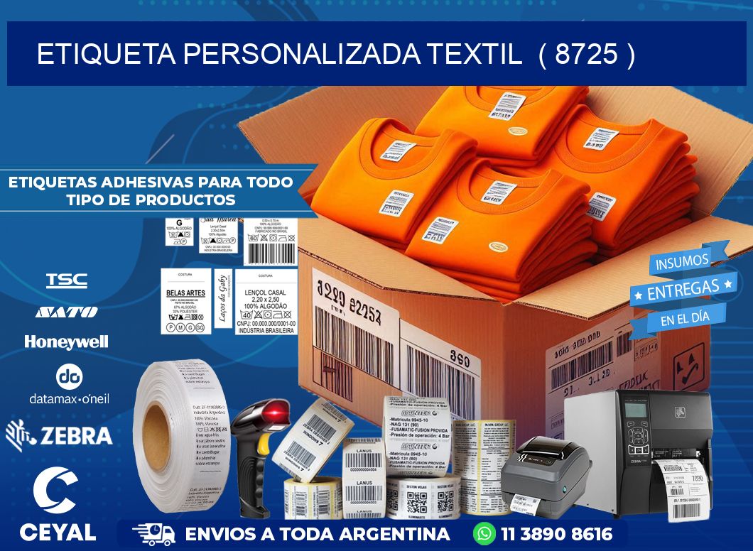 ETIQUETA PERSONALIZADA TEXTIL  ( 8725 )