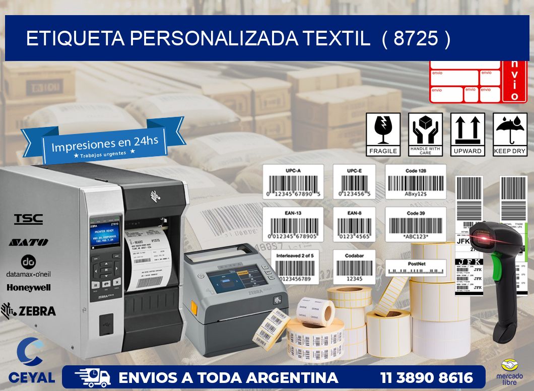 ETIQUETA PERSONALIZADA TEXTIL  ( 8725 )