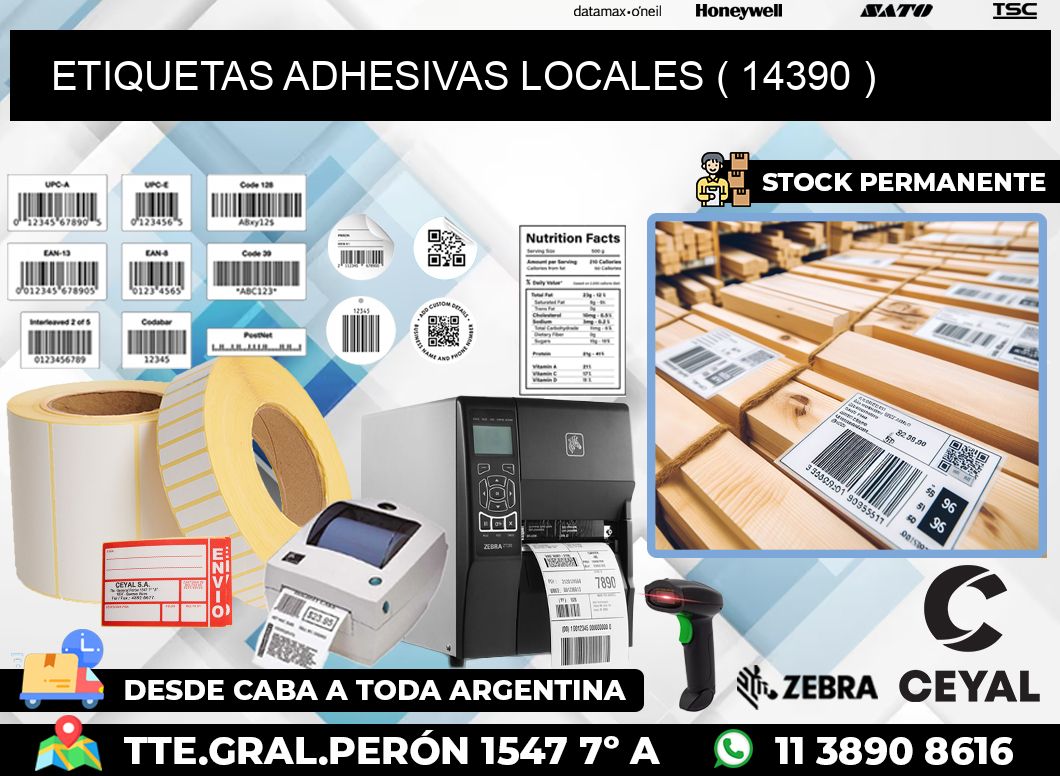 ETIQUETAS ADHESIVAS LOCALES ( 14390 )