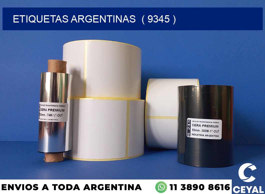 ETIQUETAS ARGENTINAS  ( 9345 )