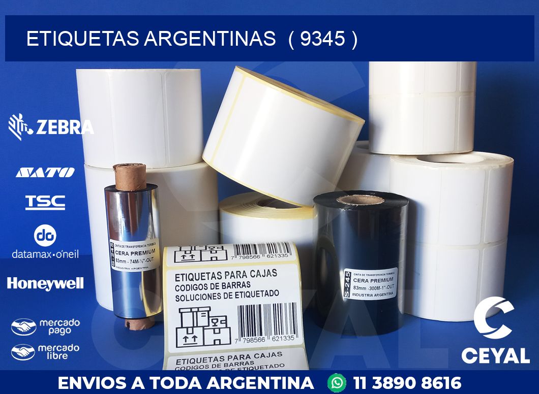 ETIQUETAS ARGENTINAS  ( 9345 )