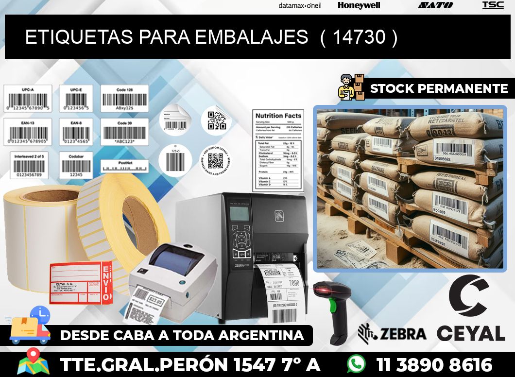 ETIQUETAS PARA EMBALAJES  ( 14730 )