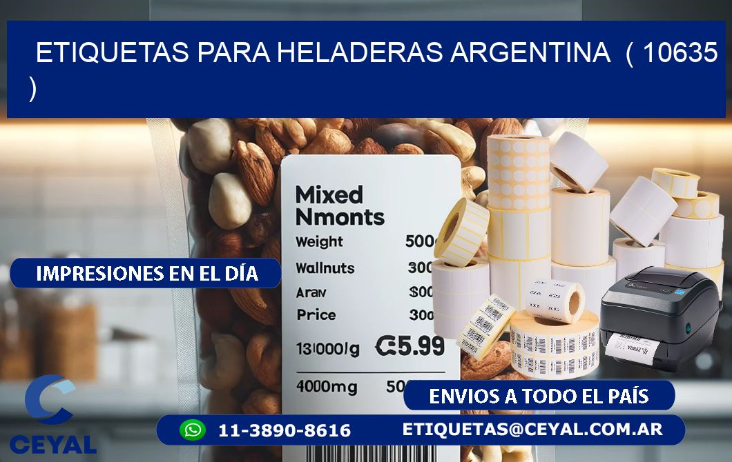 ETIQUETAS PARA HELADERAS ARGENTINA  ( 10635 )