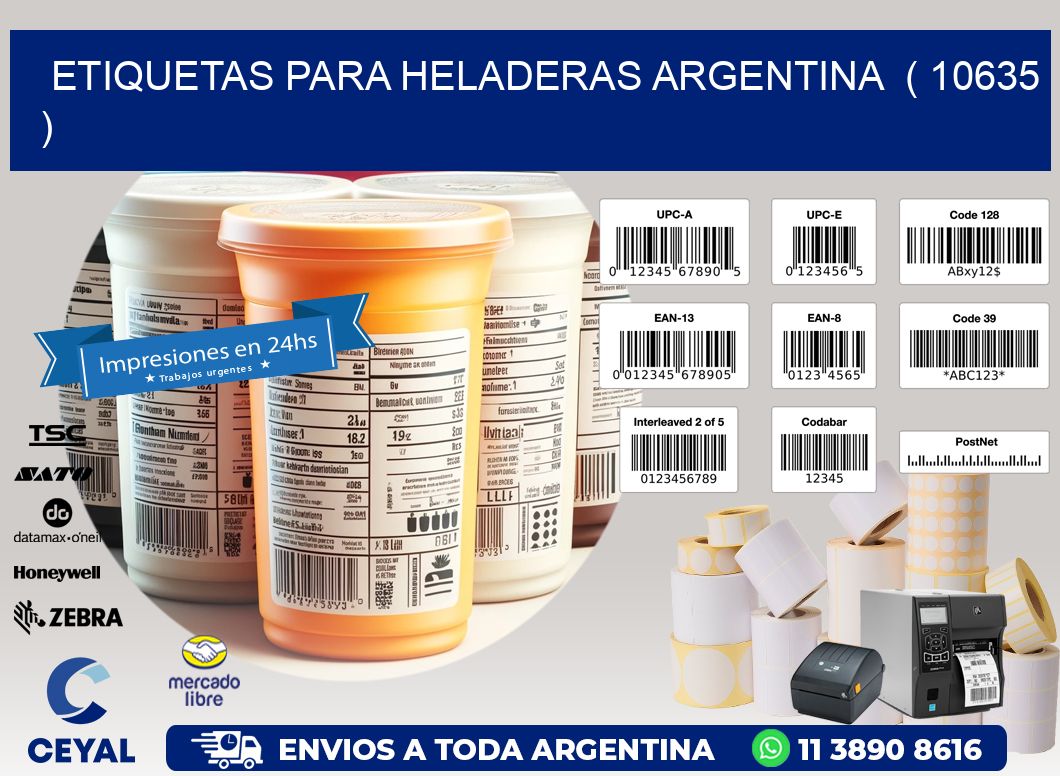 ETIQUETAS PARA HELADERAS ARGENTINA  ( 10635 )