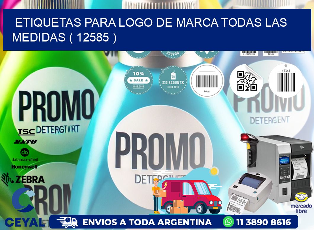 ETIQUETAS PARA LOGO DE MARCA TODAS LAS MEDIDAS ( 12585 )