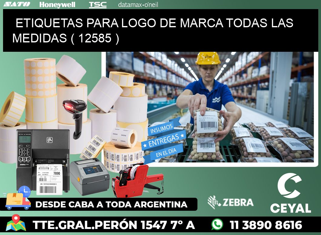 ETIQUETAS PARA LOGO DE MARCA TODAS LAS MEDIDAS ( 12585 )
