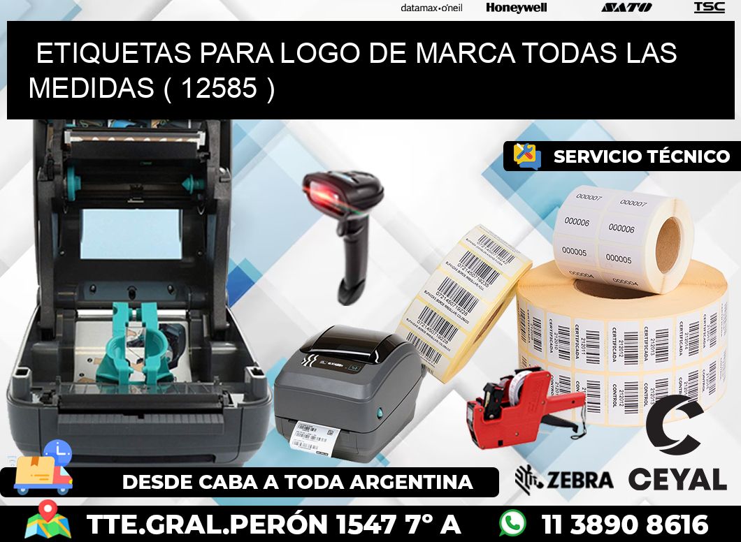 ETIQUETAS PARA LOGO DE MARCA TODAS LAS MEDIDAS ( 12585 )