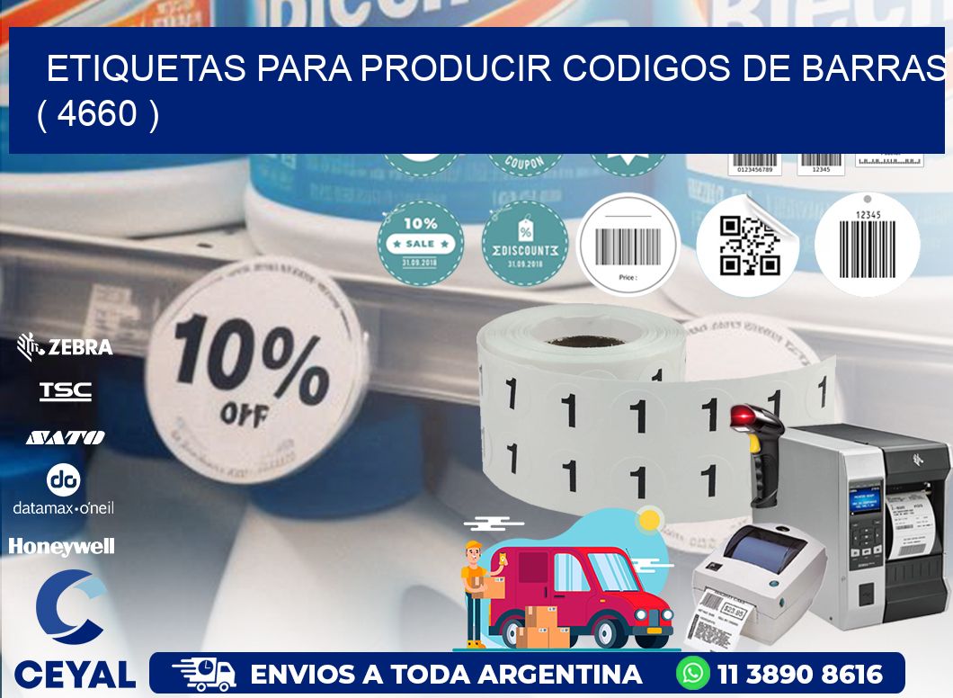 ETIQUETAS PARA PRODUCIR CODIGOS DE BARRAS ( 4660 )