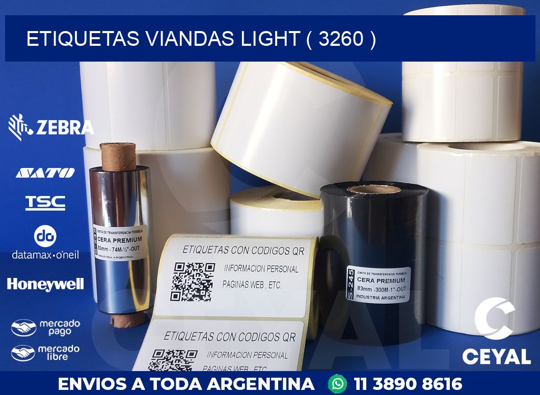 ETIQUETAS VIANDAS LIGHT ( 3260 )