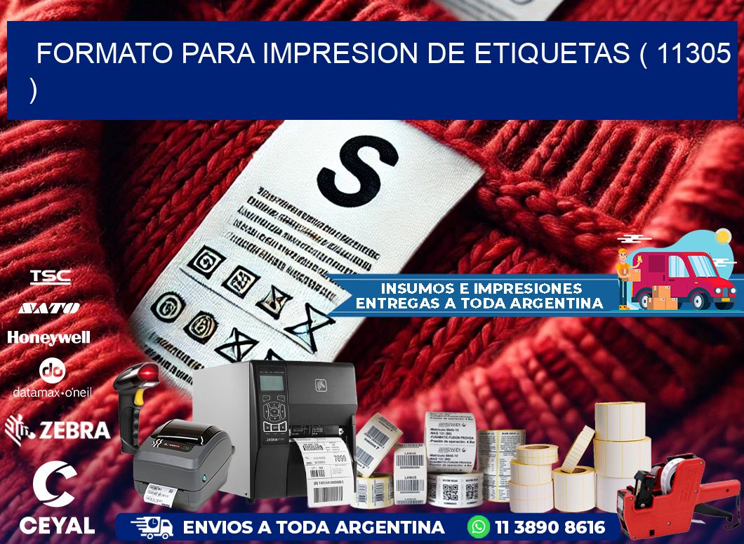 FORMATO PARA IMPRESION DE ETIQUETAS ( 11305 )