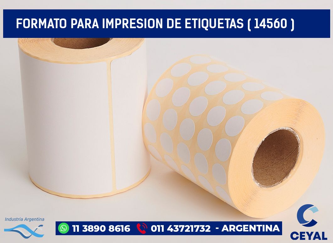 FORMATO PARA IMPRESION DE ETIQUETAS ( 14560 )