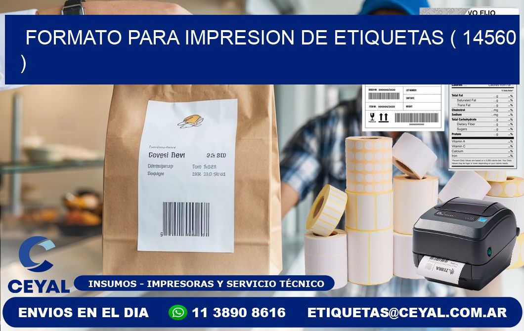 FORMATO PARA IMPRESION DE ETIQUETAS ( 14560 )