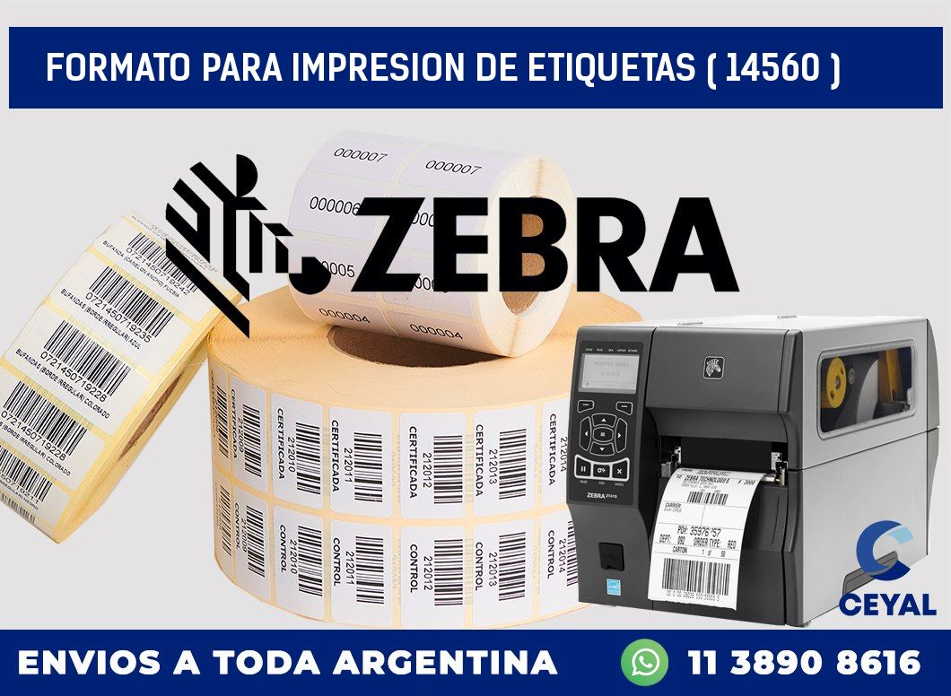 FORMATO PARA IMPRESION DE ETIQUETAS ( 14560 )