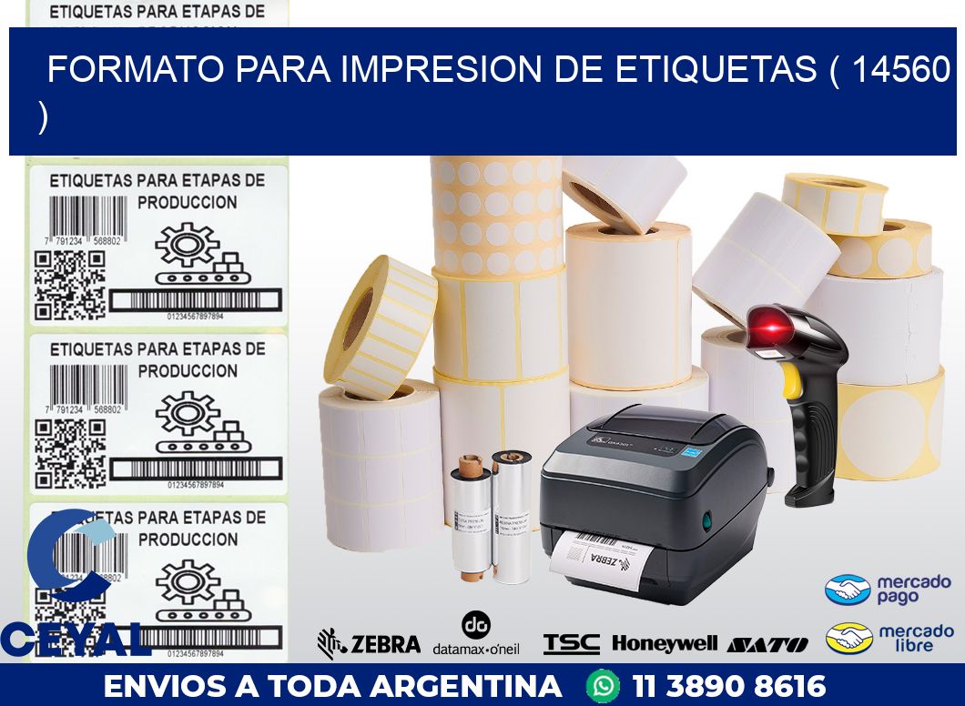 FORMATO PARA IMPRESION DE ETIQUETAS ( 14560 )