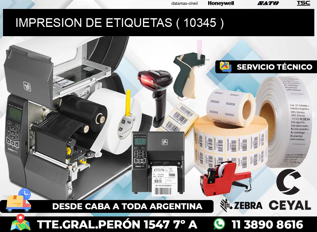 IMPRESION DE ETIQUETAS ( 10345 )