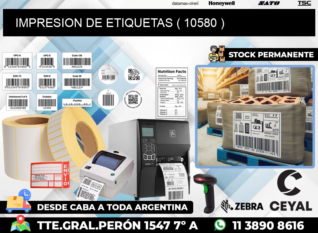 IMPRESION DE ETIQUETAS ( 10580 )