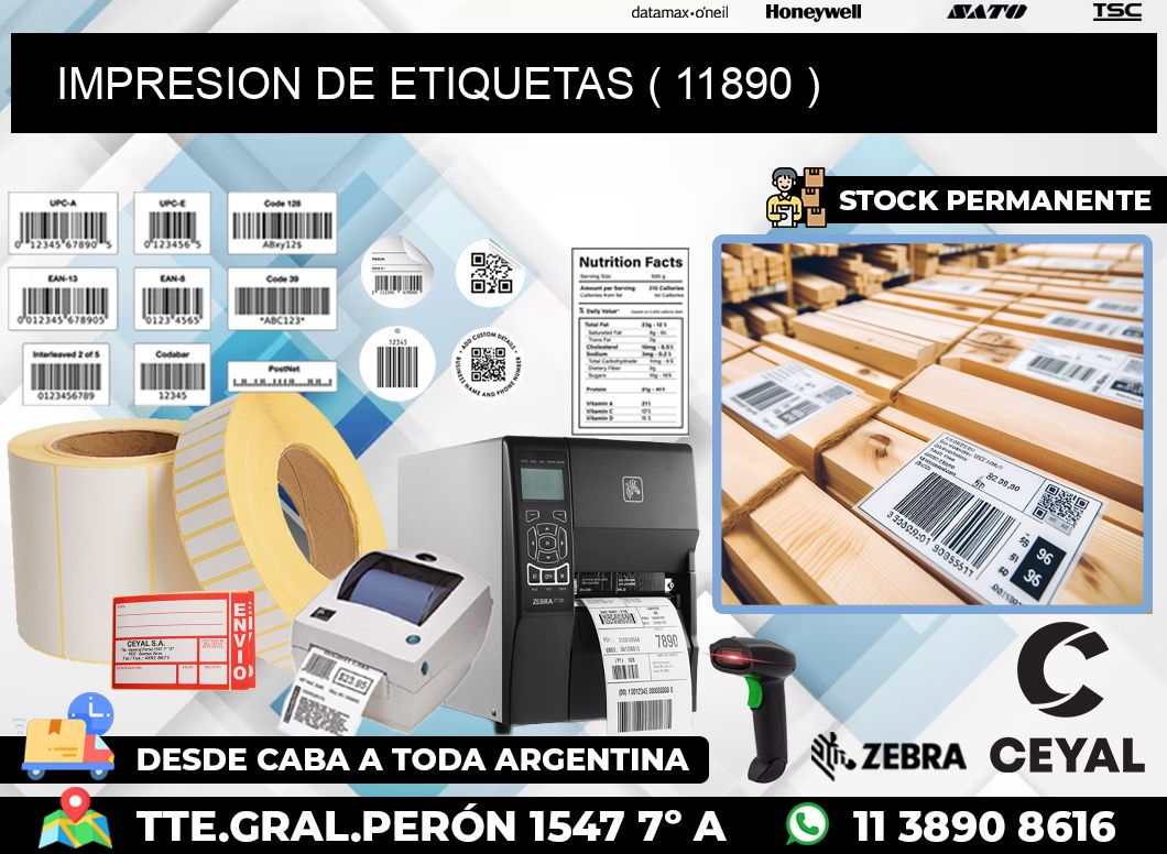 IMPRESION DE ETIQUETAS ( 11890 )