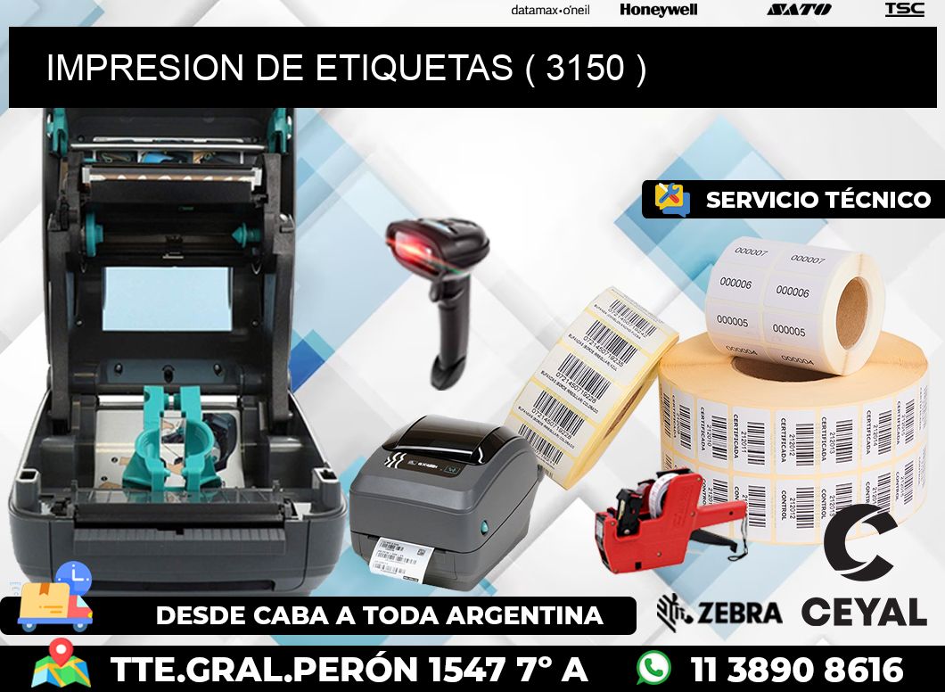 IMPRESION DE ETIQUETAS ( 3150 )