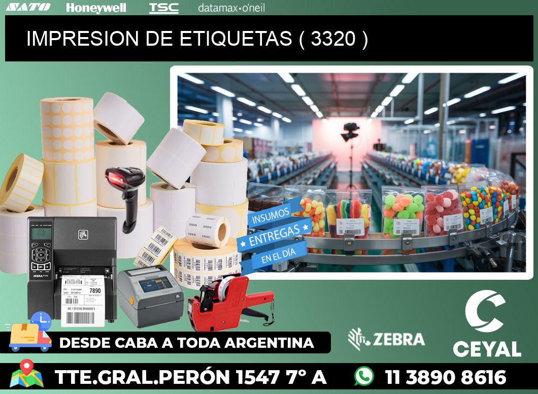 IMPRESION DE ETIQUETAS ( 3320 )