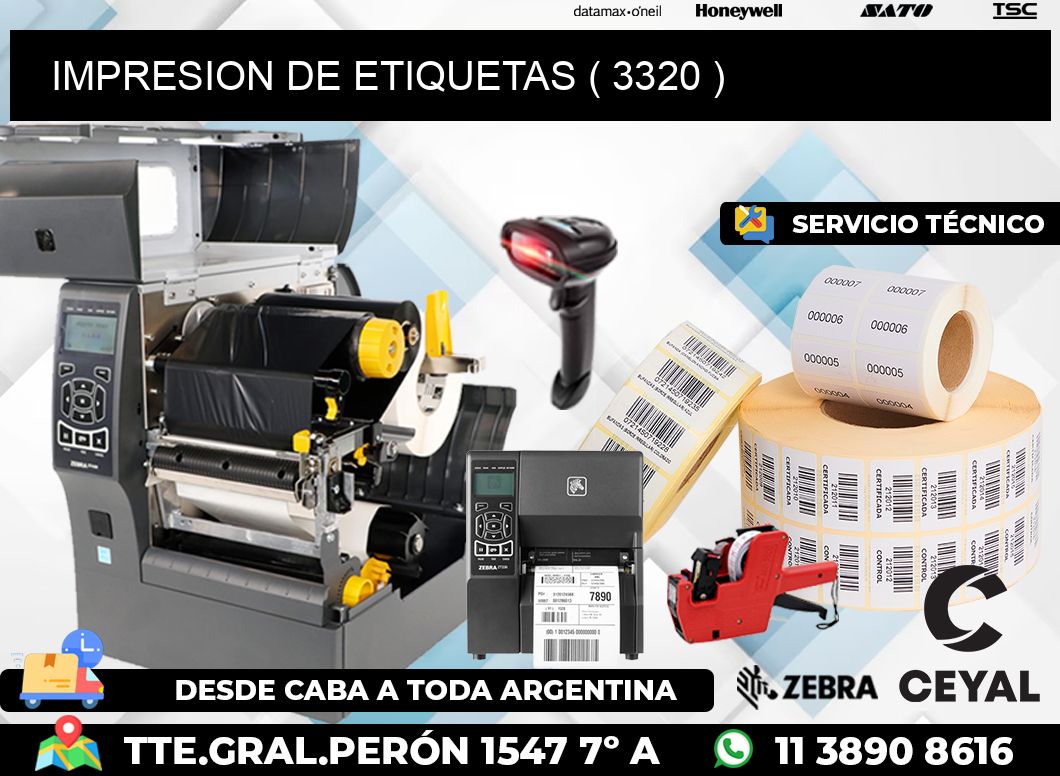 IMPRESION DE ETIQUETAS ( 3320 )