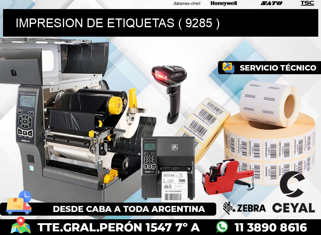 IMPRESION DE ETIQUETAS ( 9285 )