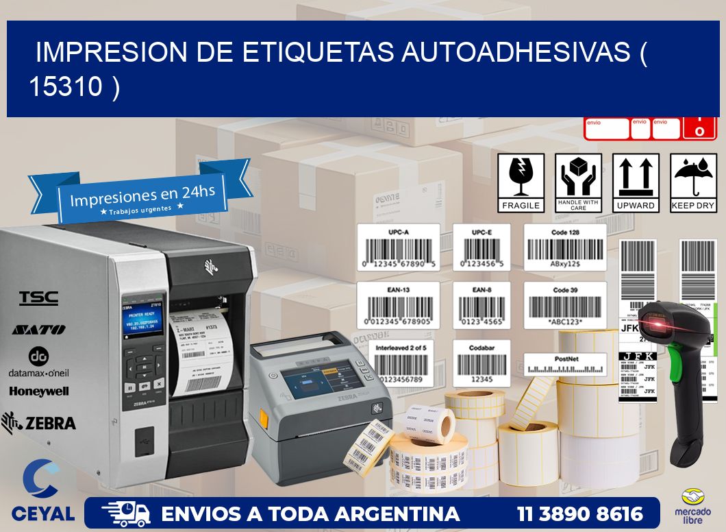 IMPRESION DE ETIQUETAS AUTOADHESIVAS ( 15310 )