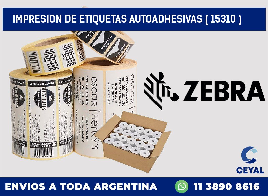 IMPRESION DE ETIQUETAS AUTOADHESIVAS ( 15310 )