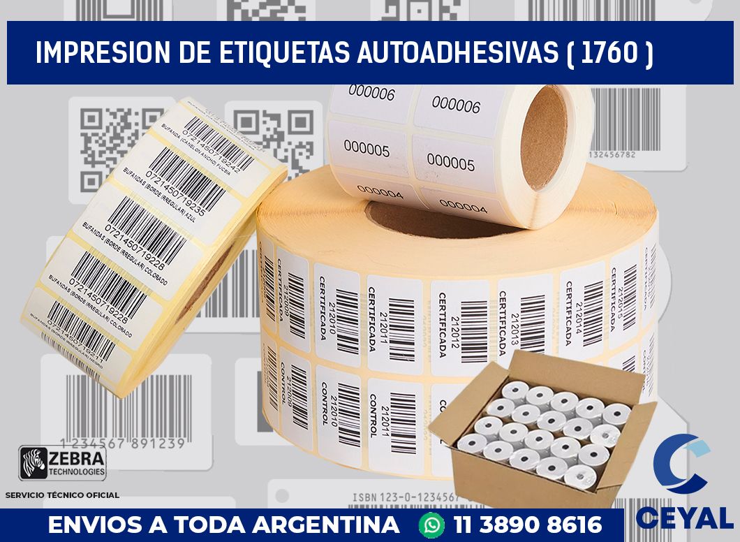 IMPRESION DE ETIQUETAS AUTOADHESIVAS ( 1760 )