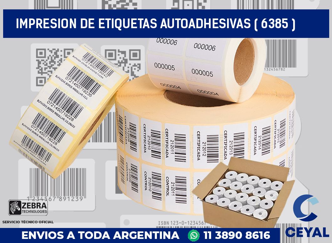 IMPRESION DE ETIQUETAS AUTOADHESIVAS ( 6385 )